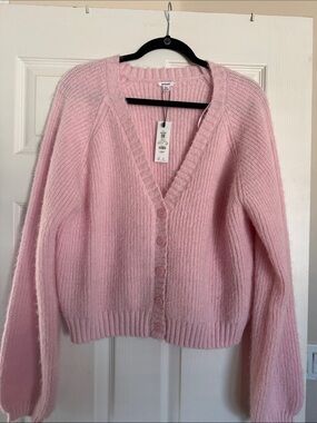 NWT Garage Light Pink V-Neck Button Cardigan